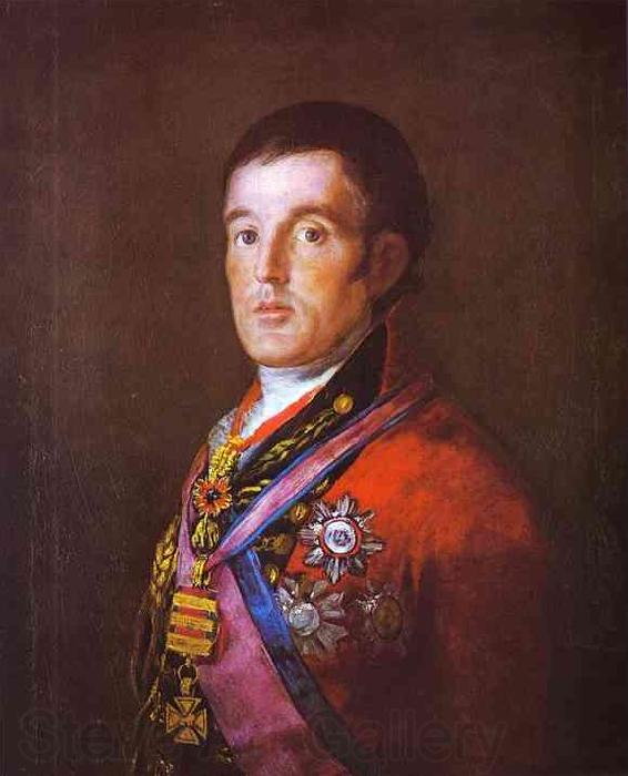 Francisco Jose de Goya Portrait of the Duke of Wellington. Spain oil painting art